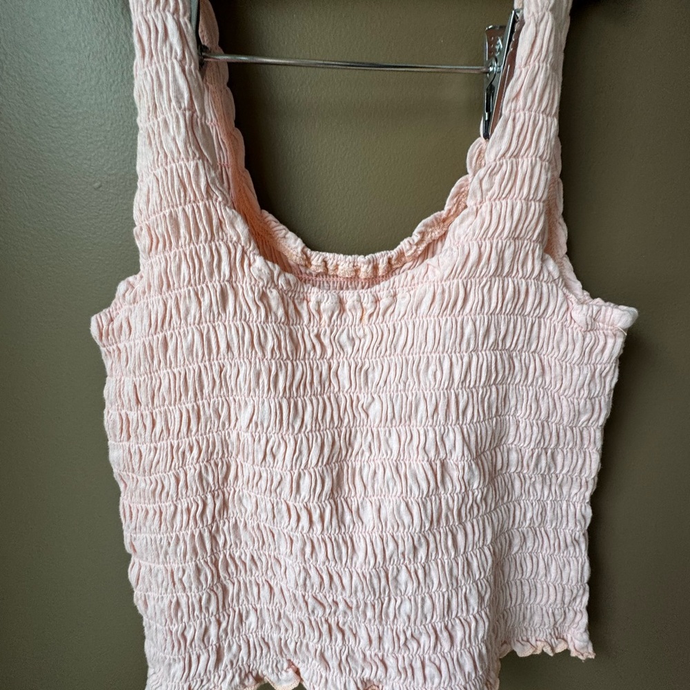 Blush Pink Smocked Tank Top